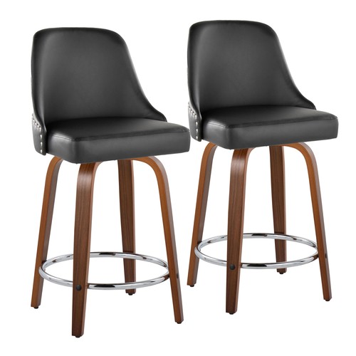 Studded Marcel 26" Fixed-height Counter Stool - Set Of 2